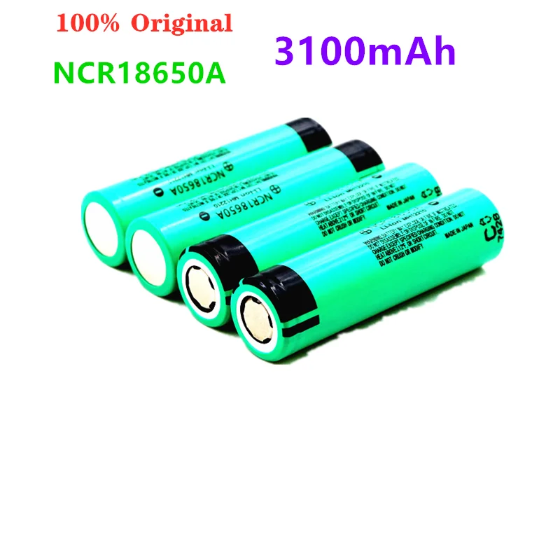 100% новый оригинальный 18650 аккумулятор NCR18650A 3 7 в 3100 мАч литиевая аккумуляторная