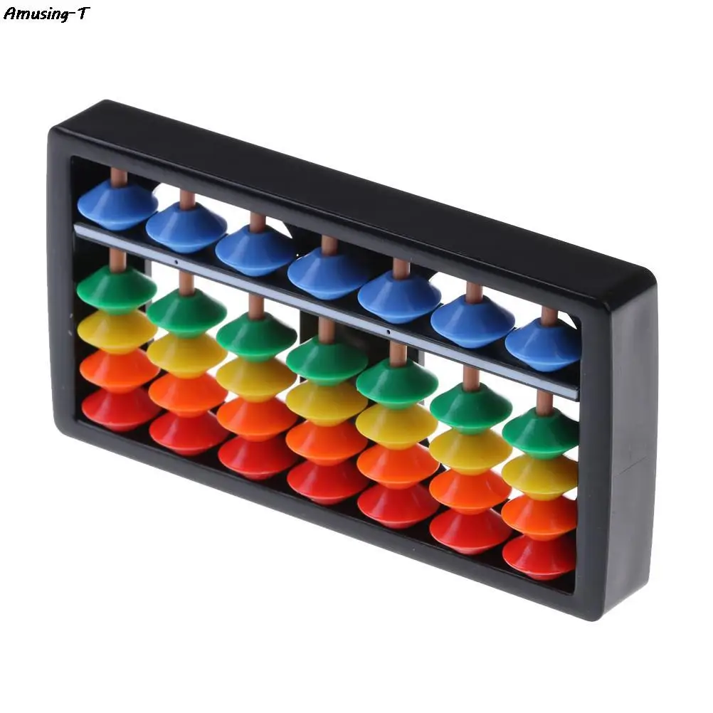 

7 Digits Kids Maths Calculating Tools Plastic Abacus Arithmetic Soroban Chinese Abacus Toys Abacus educational Small Size 12x6cm