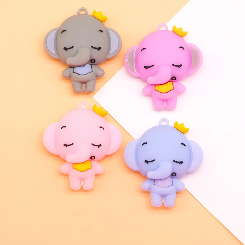 

Cartoon Small Elephant Charms For Jewelry Making DIY Keychain Couple Bag Chain Children's Schoolbag Pendant Wholesale