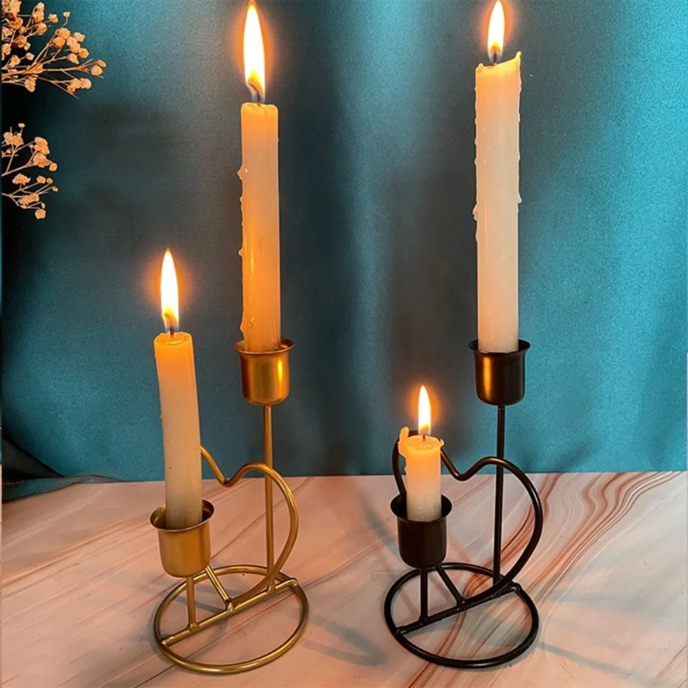 Vintage French Style Candle Stand Heart Shaped Decorative Candlestick