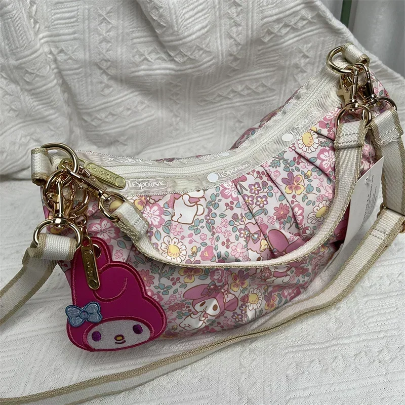 Lesportsacs Mymelody сумка через плечо для девочек тканевая аниме мультфильм ручная на