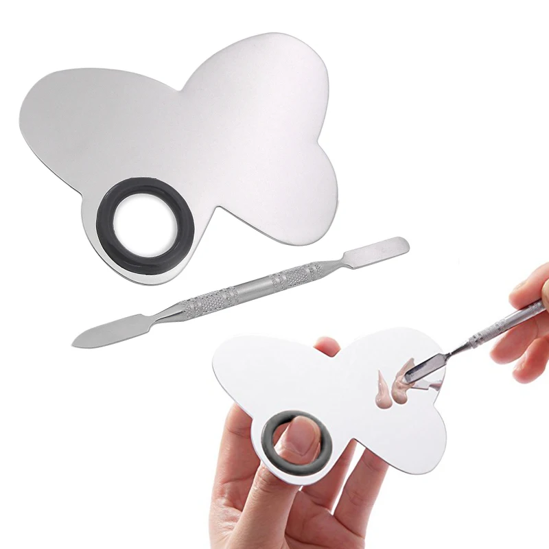 Акриловая палитра набор из нержавеющей стали для дизайна ногтей пластина