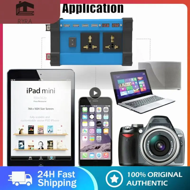 

2/4/6PCS Durable Car Ac Power Converter 300w Car Power Inverter 4000w Power Inverter Pure Sine Wave Power Inverter Practical