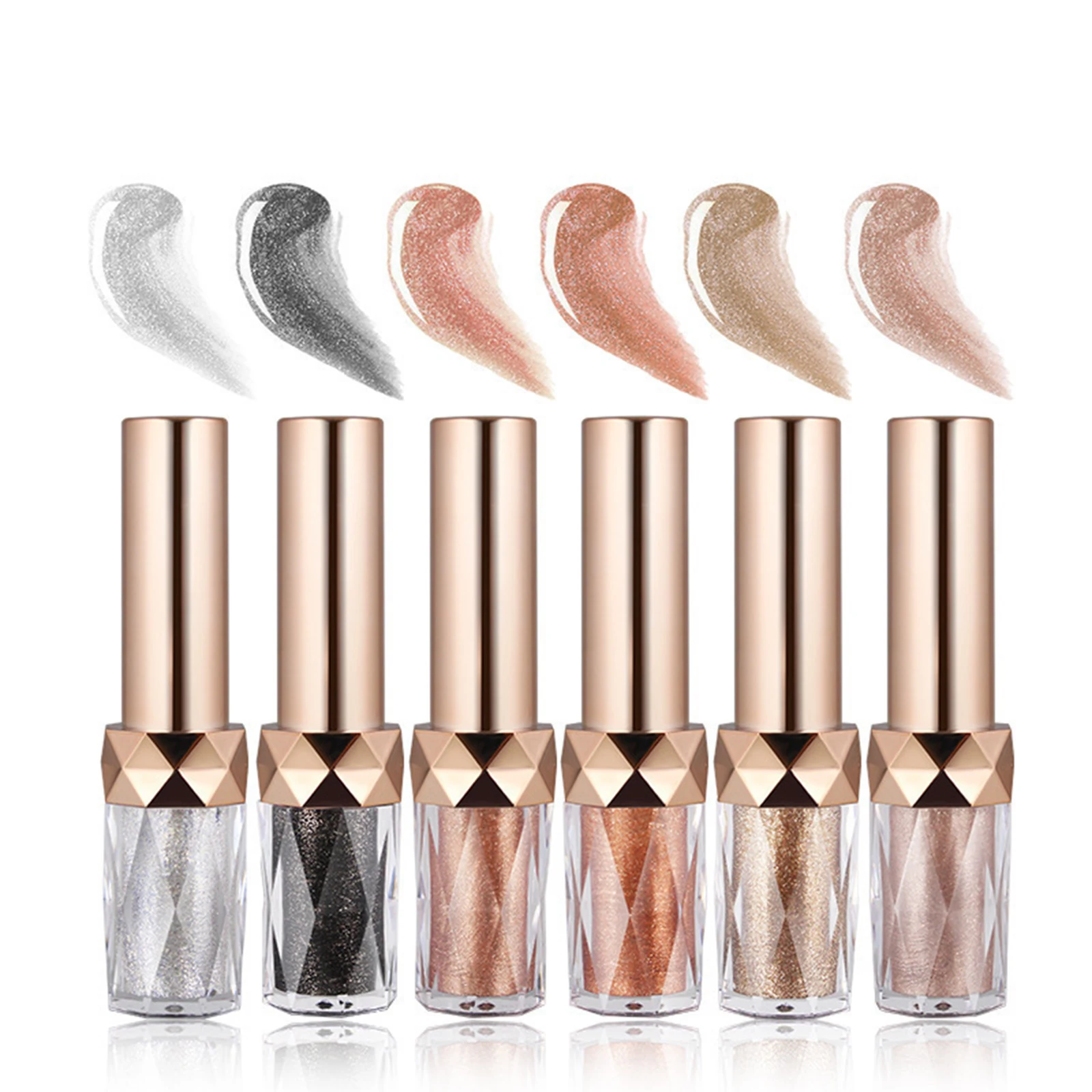 

6 Color Liquid Glitter Eyeshadow Pearlescent Monochromatic Liquid Eye Shadow European and American Stylel Makeup Glitter Sequin