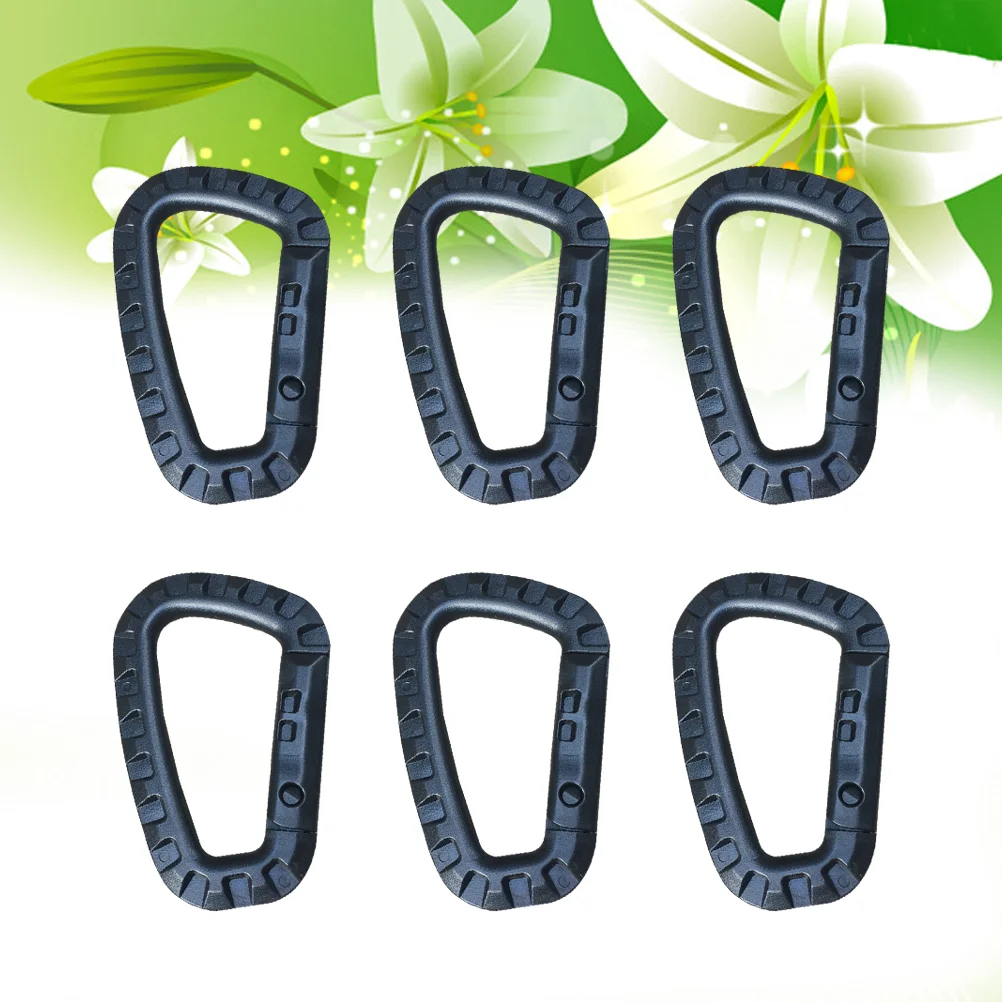 

10PC Nylon Buckle Plastic D Buckle for Bag Mountaineering Bag Climbing Outdoor (Black)