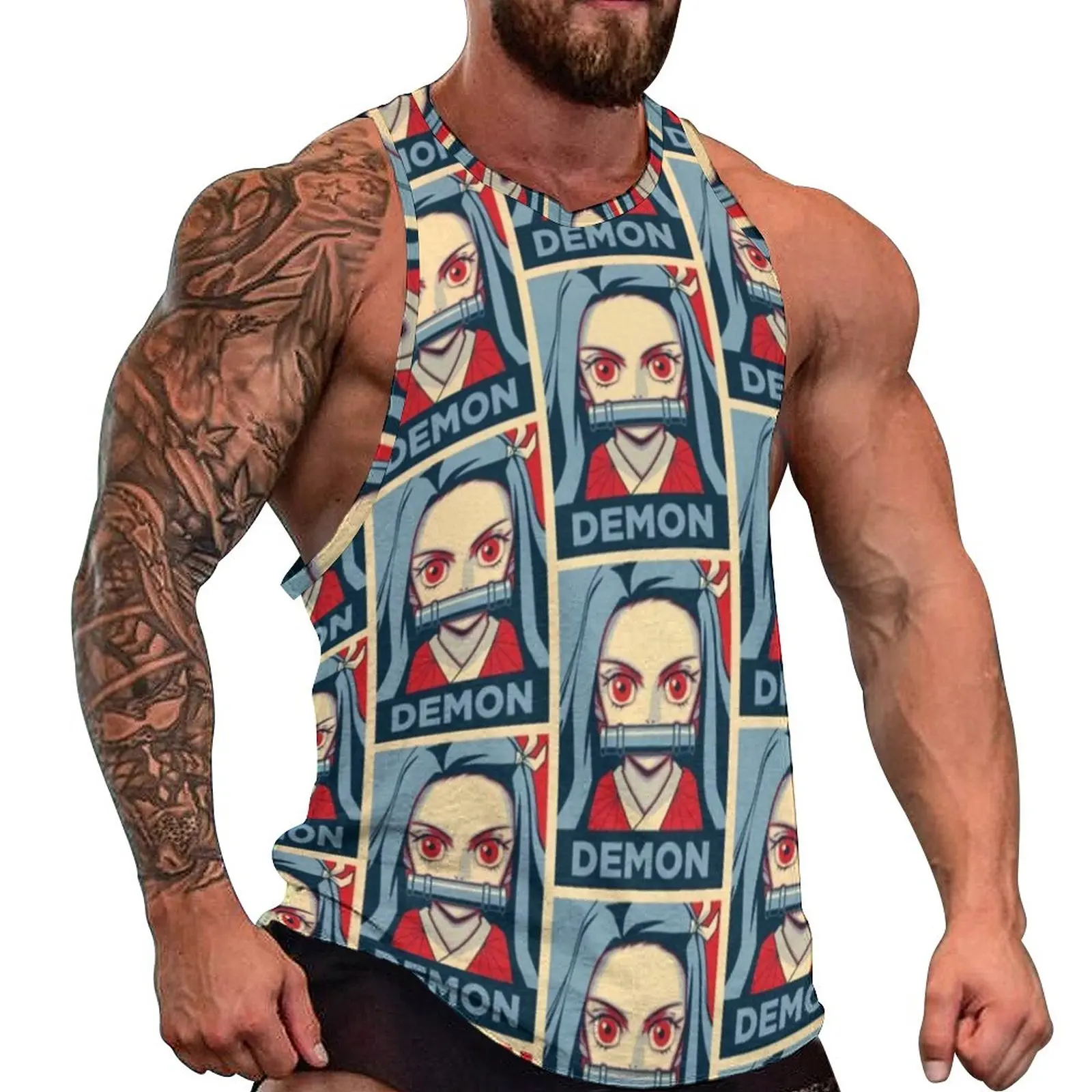 

Мужская спортивная майка без рукавов, с графическим принтом