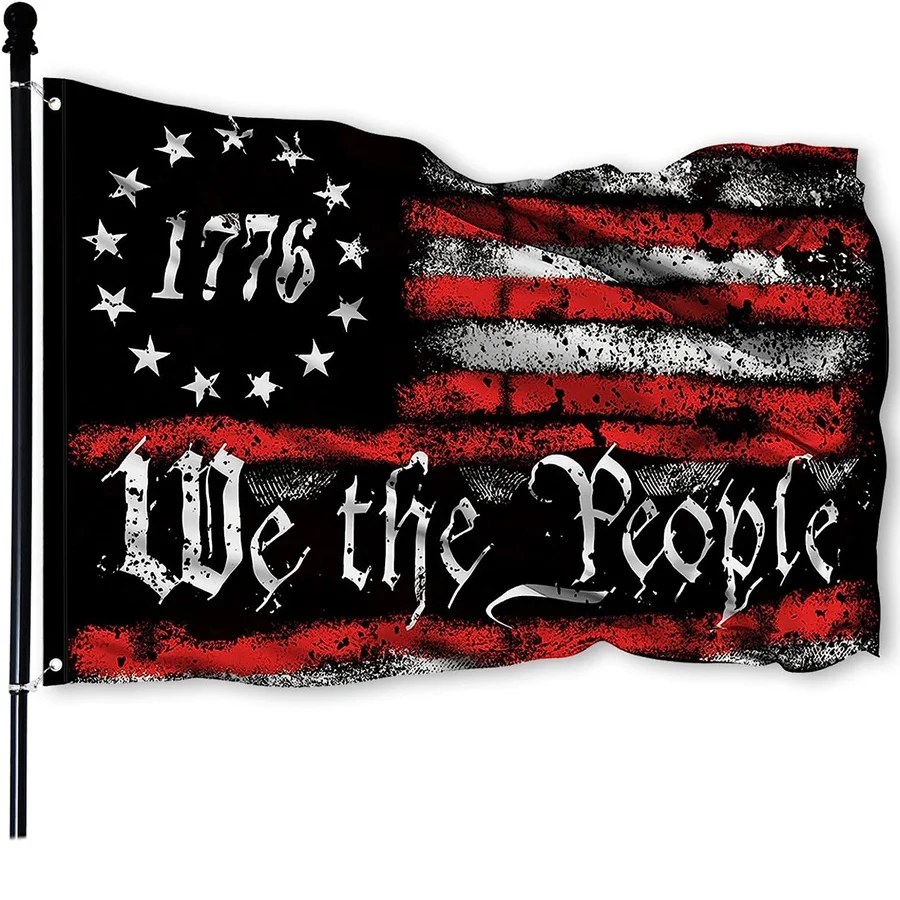 

We The People 1776 Flag 3x5 Feet 90x150cm Outdoor Betsy Ross 13 Star American Rebel Constitution Flags Indoor Garden