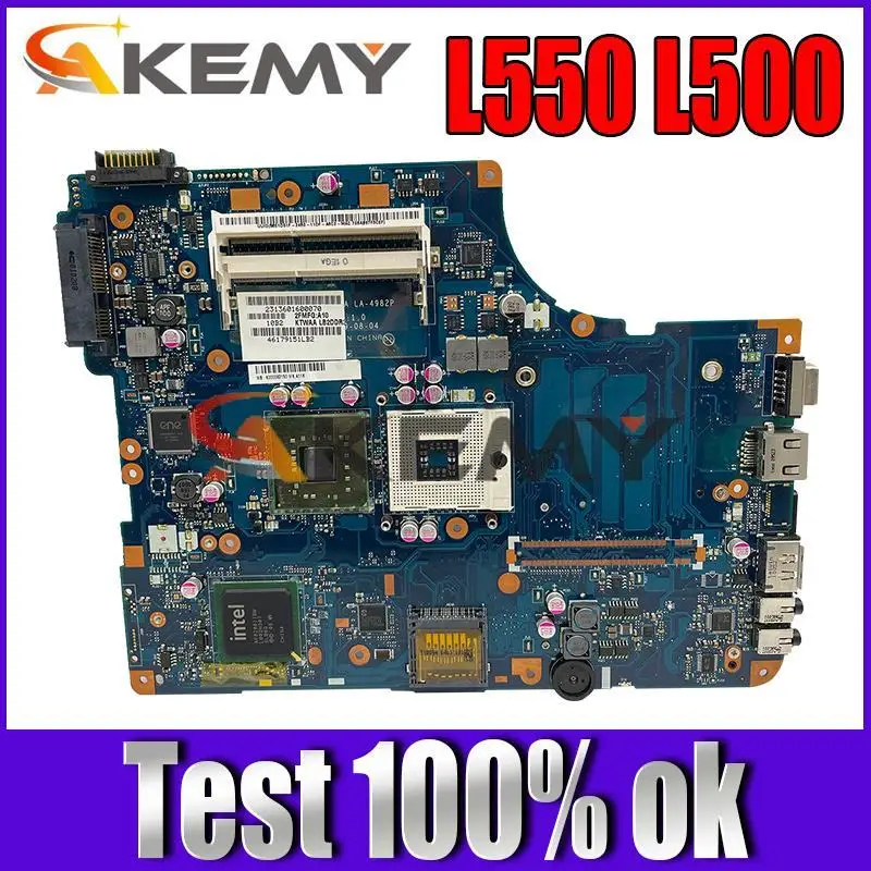 

K000092150 Motherboard for Toshiba Satellite L550 L555 KSWAA LA-4982P 100% test ok