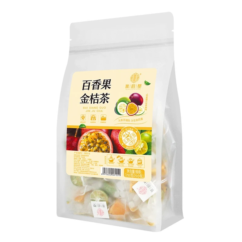 

Passion fruit kumquat tea fruit tea 250g25 bags of dried kumquat dried passion fruit rock sugar dried fruit tea