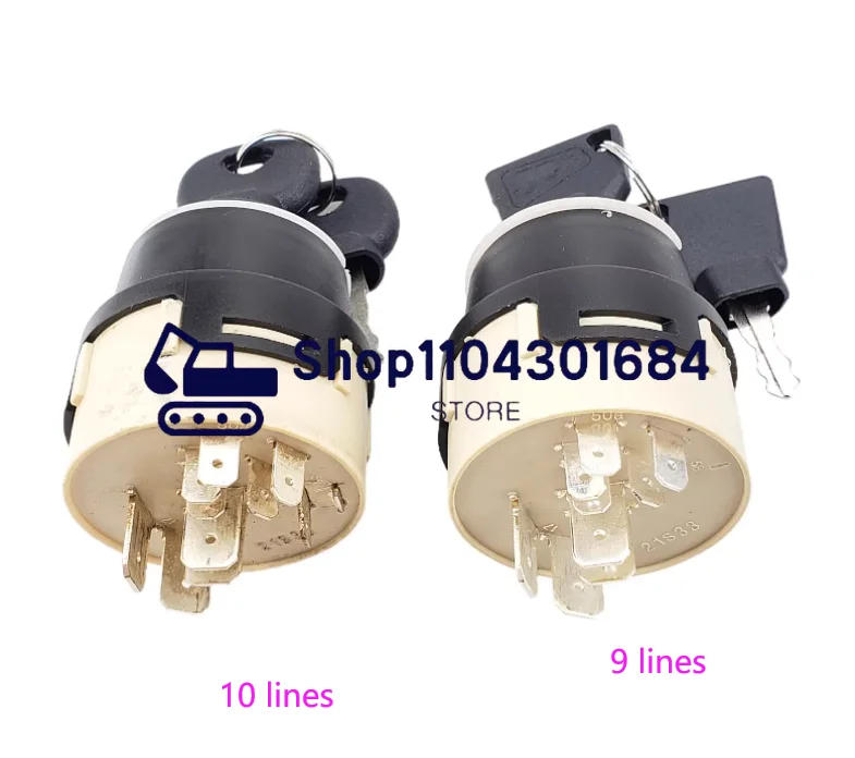 9 контактов/10 контактов для аксессуаров экскаваторов JCB 3XC ключ запуска