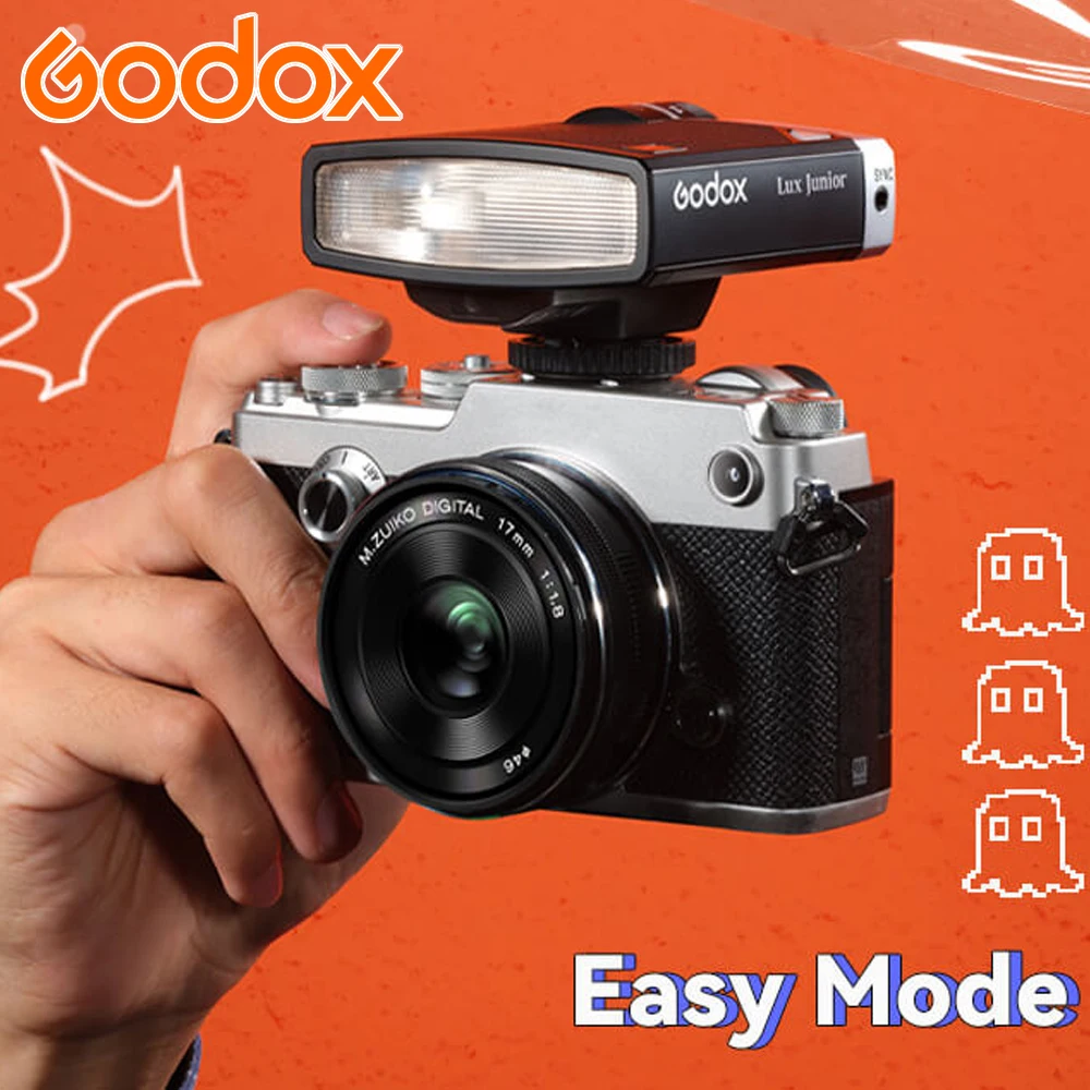 

Godox Lux Junior Camera Flash GN12 6000K 200K 7 Levels Flash Speedlite Trigger for Canon Nikon Fujifilm Olympus Sony Camera