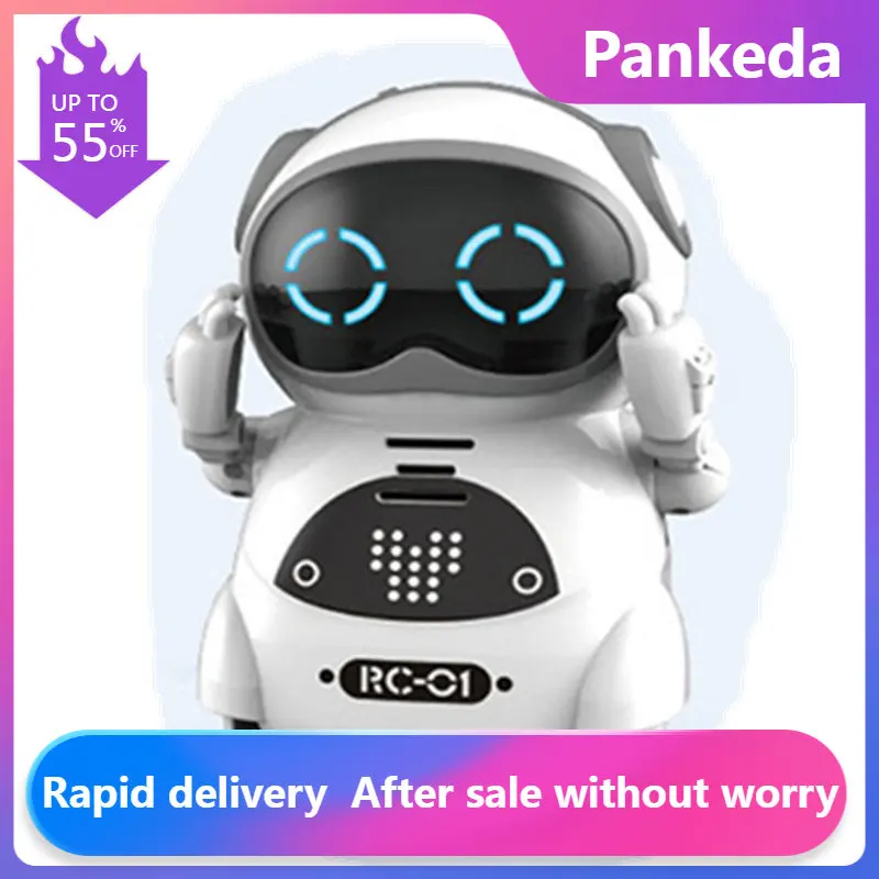 Карманный робот, говорящий интерактивный диалог, распознавание речи, запись пения, танцев, рассказывающая история, конфетная игрушка, подарок