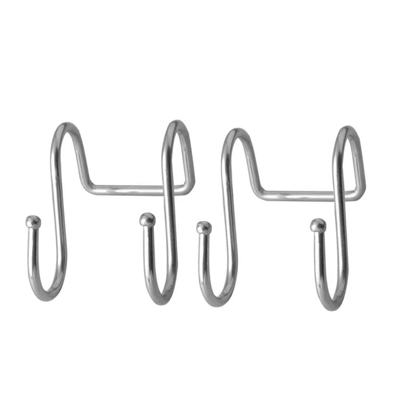 

Premium 8 Pack Dual S Shaped Hooks Stainless Steel Home Office Bath Coat Caps Towel Hanger (8 Pack)