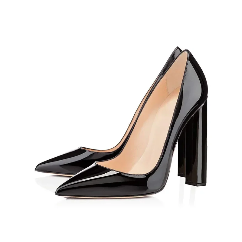 Arden Furtado/летние туфли-лодочки из лакированной кожи на грубом каблуке элегантные