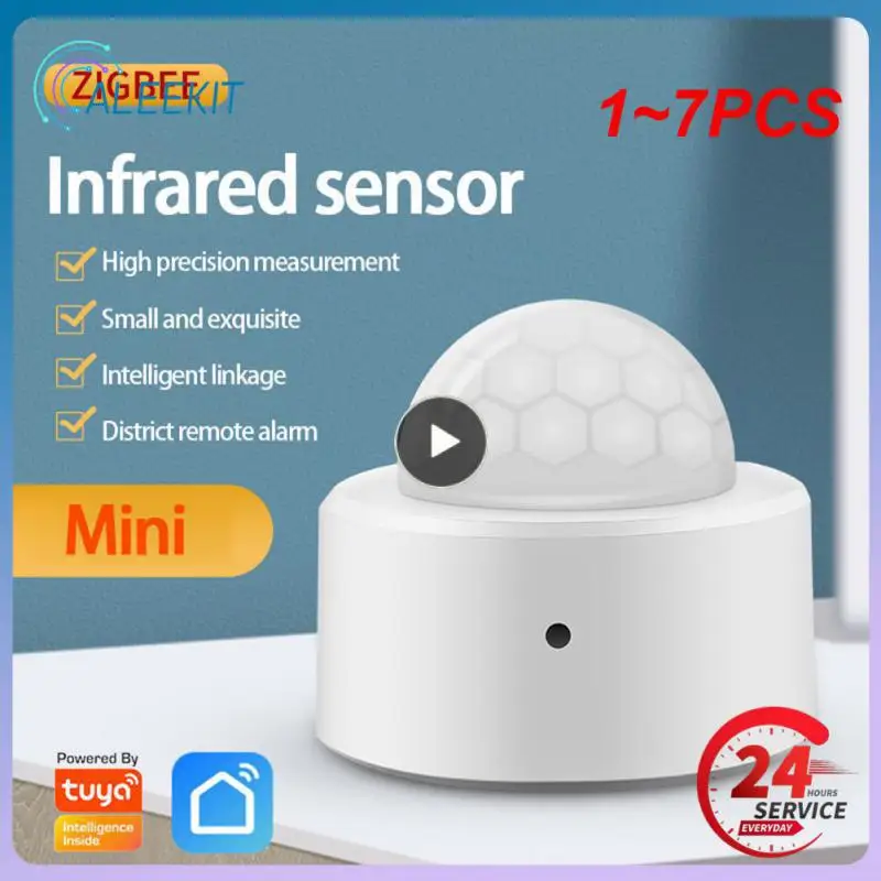 

Датчик движения Tuya Zigbee для умного дома, детектор движения, работает с Alexa Home, 1-7 шт.