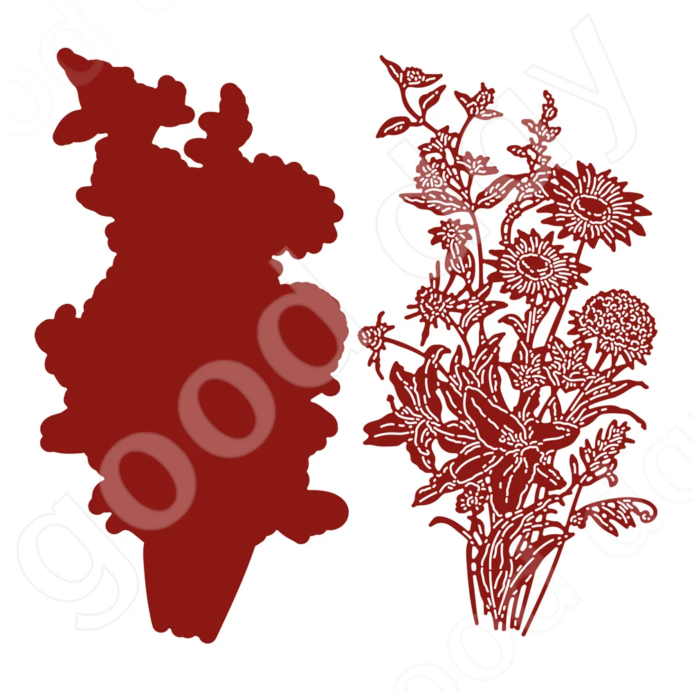 

2022 New Arrival a Bundle of Flowers Metal Cutting Dies Scrapbook Diary Decoration Embossing Template Diy Greeting Card Handmade