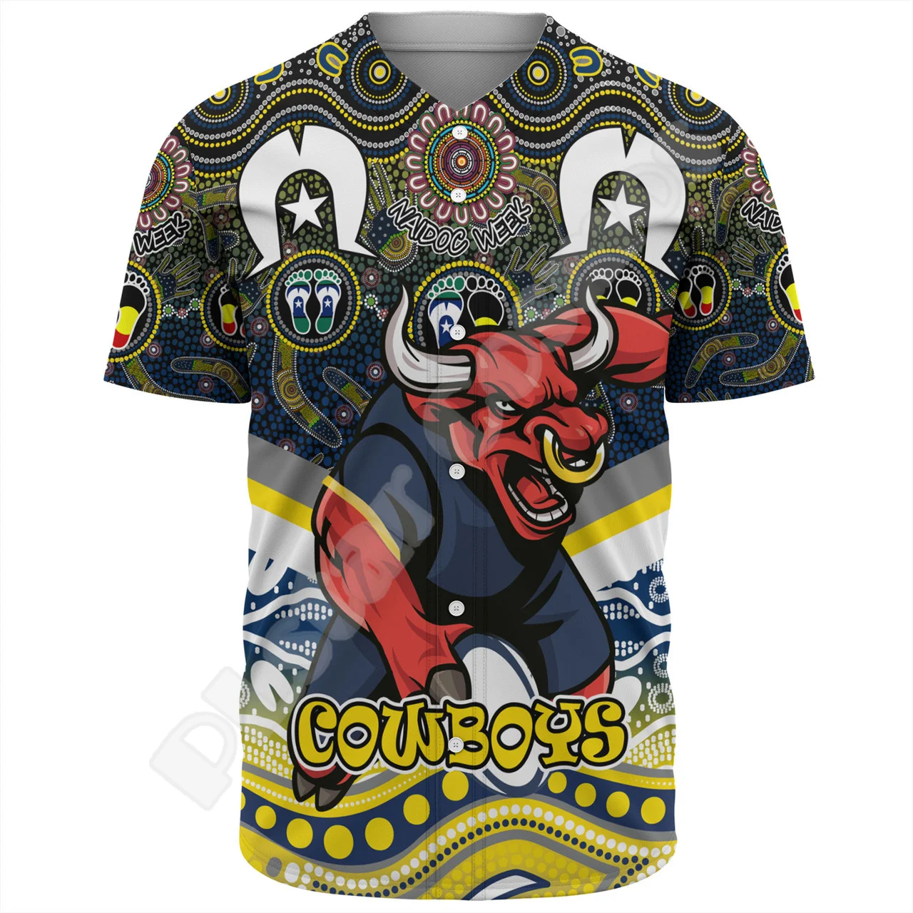 Австралийский флаг страны аборигенные животные Тигр кролики тату 3DPrint Harajuku