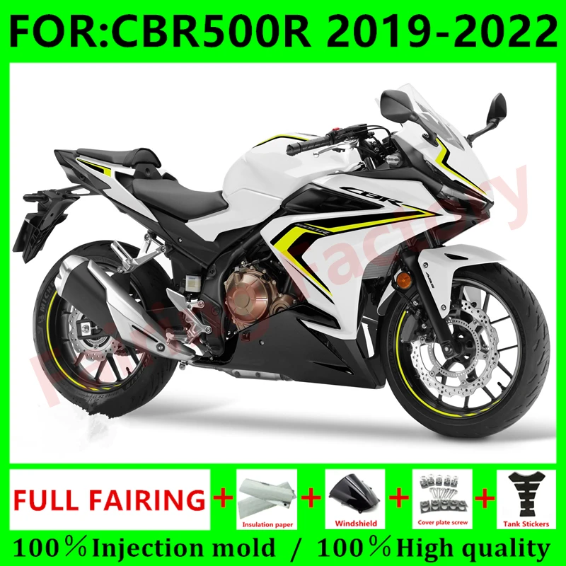 

Новый комплект обтекателей для мотоцикла ABS подходит для CBR500R 2019 2020 2021 2022 CBR500 R CBR500R полный обтекатель для кузова черный белый