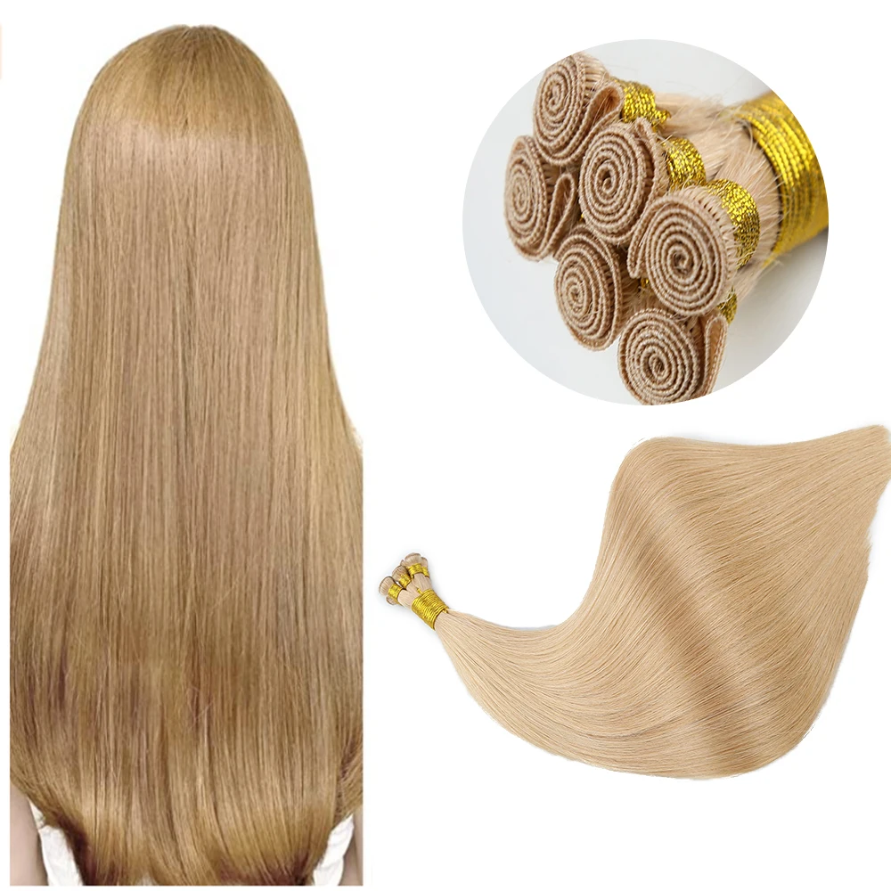 100% Indian Human Virgin Remy Hair Extensions Hand Tied Weft Hair Extension