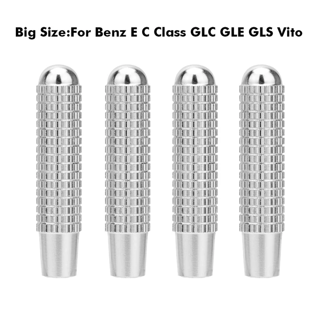 

4 шт., колпачки из алюминиевого сплава для замка автомобильных дверей Mercedes Benz C W205 GLC GLE E W213 CLA GLA, аксессуары класса А