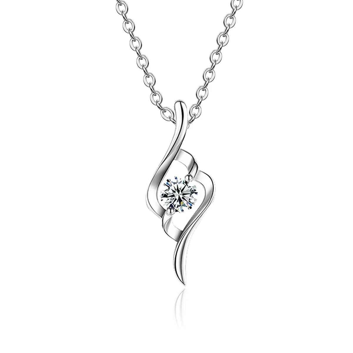 

Online celebrity ins luxury S925 sterling silver necklace female luxury clavicle zircon pendant Tanabata Valentine's Day gift