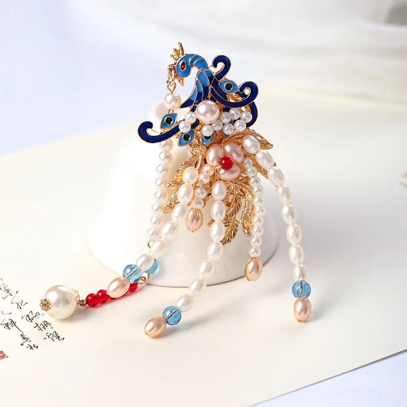 Ретро китайский стиль жемчуг заколки для волос боковые зажимы ювелирные изделия