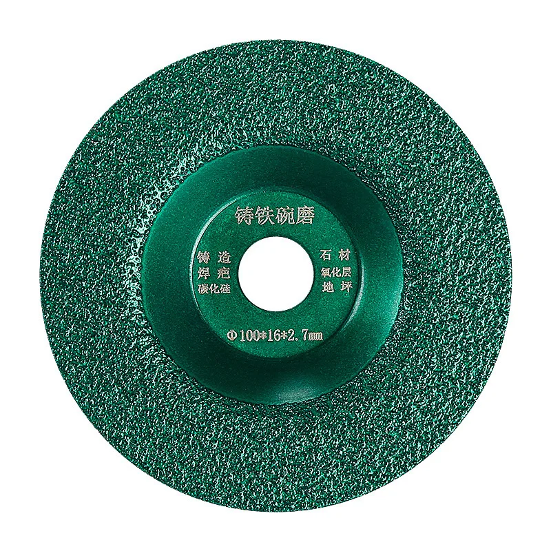 

100*16mm Vacuum Brazing Diamond Grinding Disc Thickening Silicon Carbide Grinding Wheel Cup Iron Stainless Steel Grinding Disc