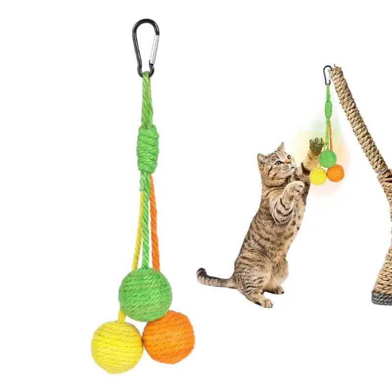 

Веревочный шар для кошек, игрушка для котят, сизальный шар, интерактивный вращающийся шар, игрушка для кошек с царапинами, портативная комнатная игрушка для кошек, сизальный веревочный шар, игрушка для