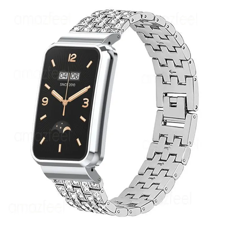 Ремешок с бриллиантовым звеном для Xiaomi Band 7 Pro Smart Cover Frame Shell Bumpe Mi металлический