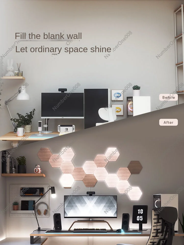 Nanoleaf Odd Light маленький улей деревянное зерно нечетная доска светодиодная