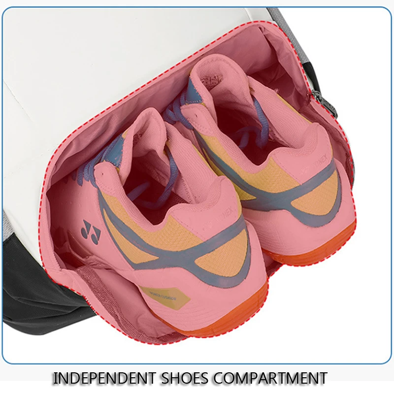YONEX Waterproof Sports Badminton Racket Backpack 2pcs Tennis Shoulder Bag With Shoe Compartment Ergonomic Design for Unisex