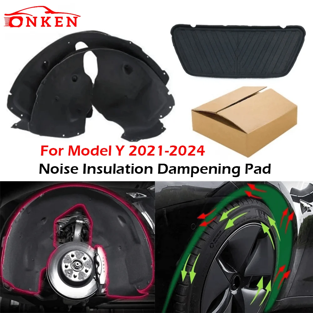 Звукоизоляционные коврики на переднее колесо для Tesla Model Y 2023 2024