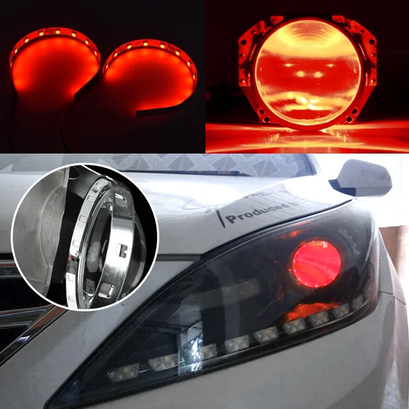 360-градусный светодиодный RGB-приложение Bluetooth Devil Demon Eyes Автомобиль Мотоцикл 2 5 3