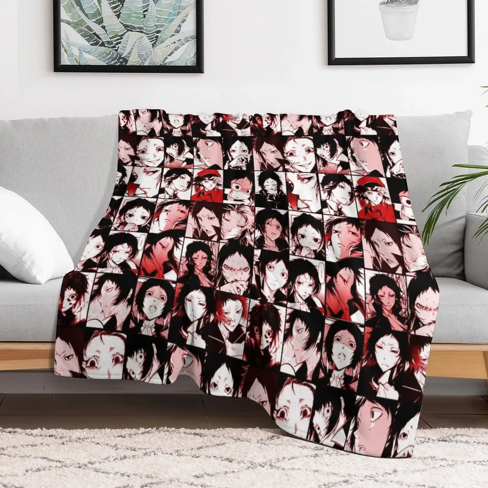 Цветное одеяло Akutagawa Ryunosuke с коллажем спальный мешок одеяла в среду