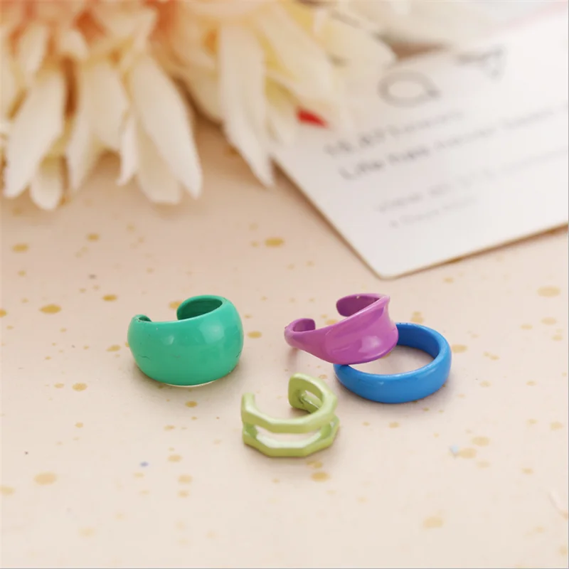 

New Ear Jewelry Colorful Clip Earrings Retro Women Accessories