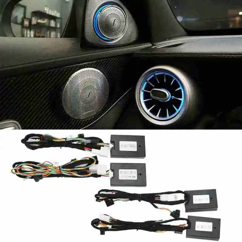 

Upgrades 64 Colors Ambient Lighting Kits for Mercedes‑Benz C GLC‑Class W205 C205 S205 X253 C253 2015 2016 2017 2018 ABS+LED