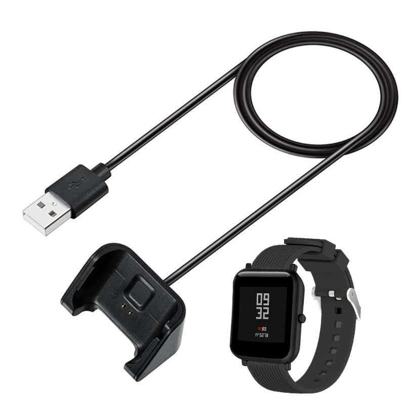 

1m Smartwatch Charging Cable Fitness Tracker Wristband Portable Charging Adapter Station for Amazfit BIP Youth Edition P9JD