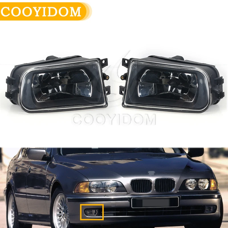 Car Fog Light Fog Lamp For BMW 5 Series E39 1995 1996- 2000 520 525 523 530 525li 535 523li Housing Lens Clear with Bulbs Car Fog Light Fog Lamp For BMW 5 Series E39 1995 1996- 2000 520 525 523 530 525li 535 523li Housing Lens Clear with Bulbs