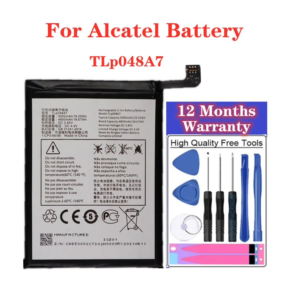 

Высококачественный 5000mAh Alcatel TLp048A7 сменный аккумулятор + Инструменты