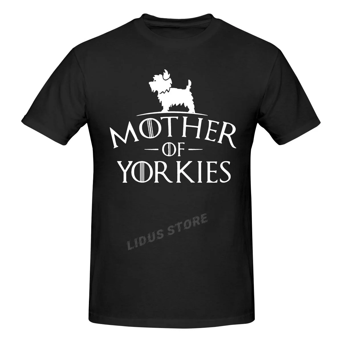 

New Mother Of Yorkies Yorkshire Terrier Mom T Shirt Short Sleeve O-Neck Cotton T-shirt Girls Tee Tops Woman Clothing