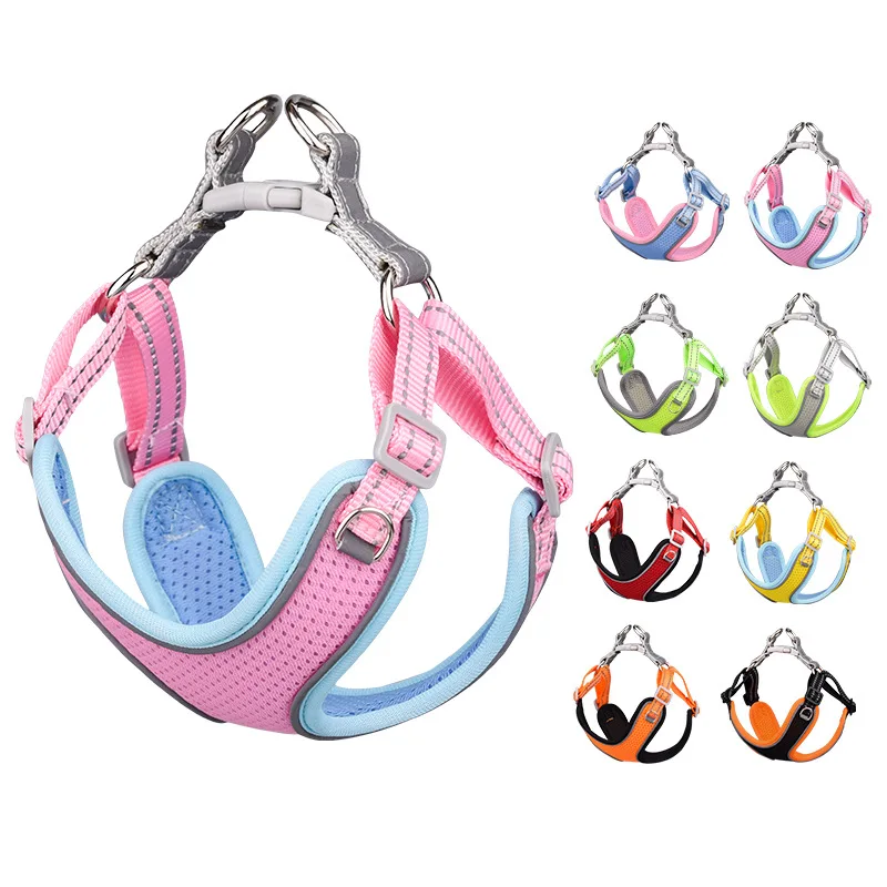 New Soft Breathable Air Nylon Mesh Puppy Dog Pet Cat Harness and Leash Set for Small Medium Dogs Cats Harness Pet Walking