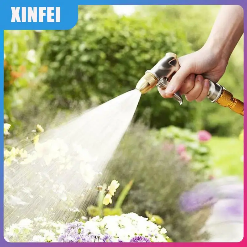 

Brass Nozzle High Pressure Handheld Water Nozzle Durable Water Spray Portable Mutifunctional Gardening Sprayer Car Accessories