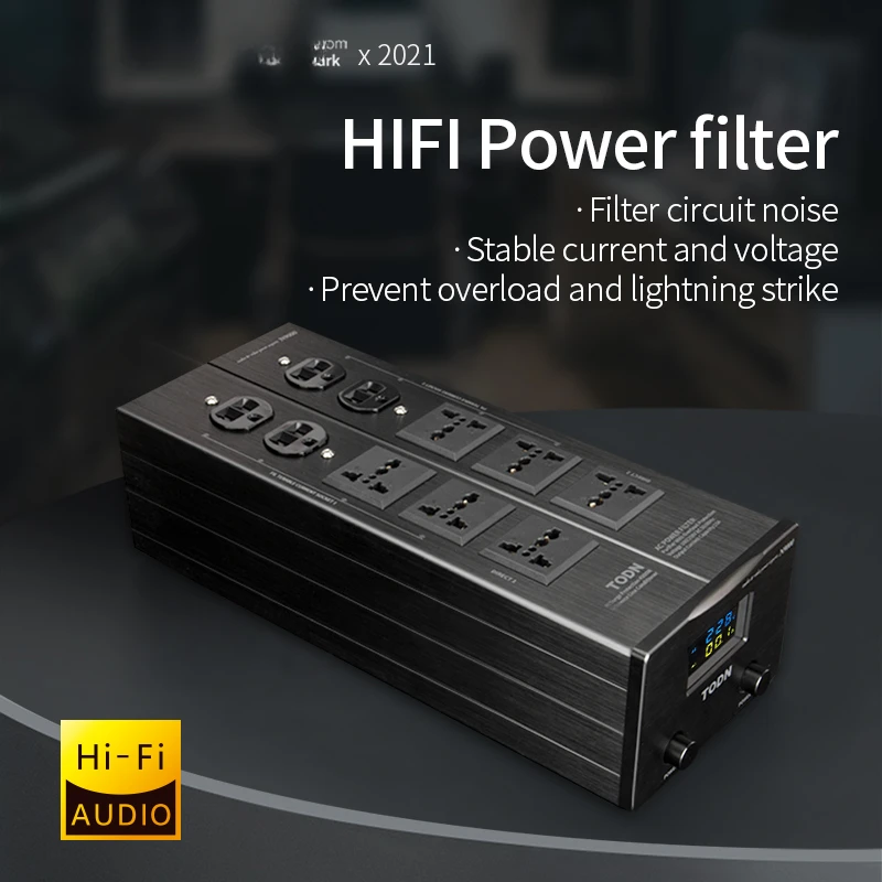 TODN аудио шум фильтр питания переменного тока кондиционер очиститель защита от