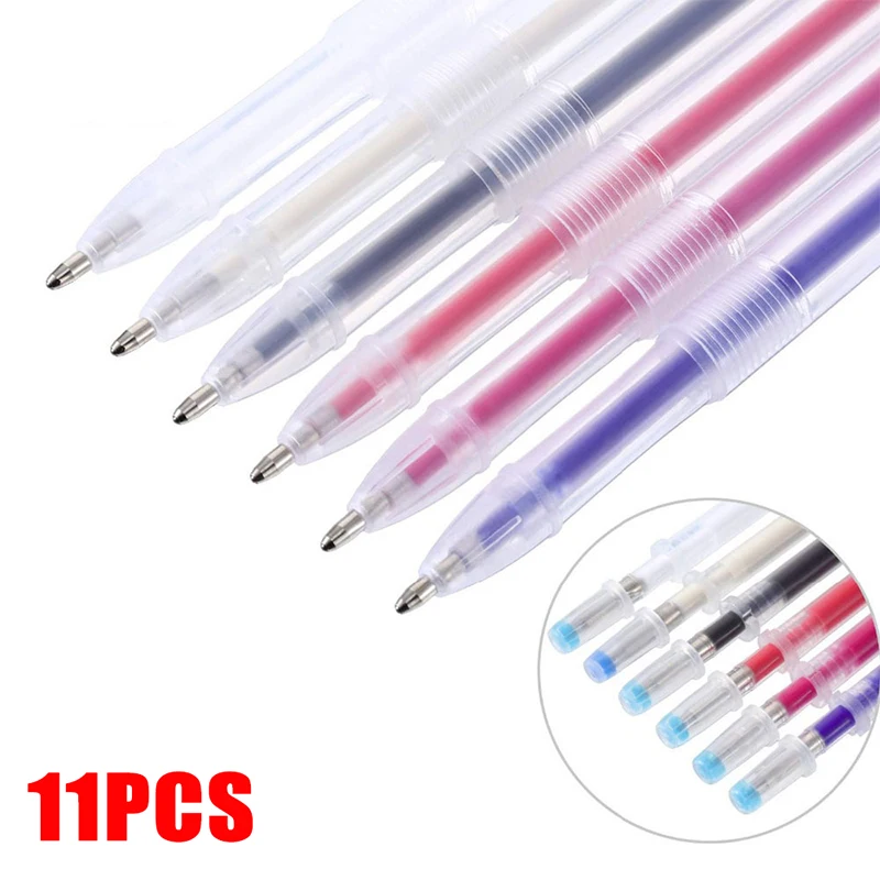 

11Pcs/Set Heat Erasable Marker Pen Temperature Disappearing Fabric Fabric Pens Line Marking DIY Craft Sewing Accessories