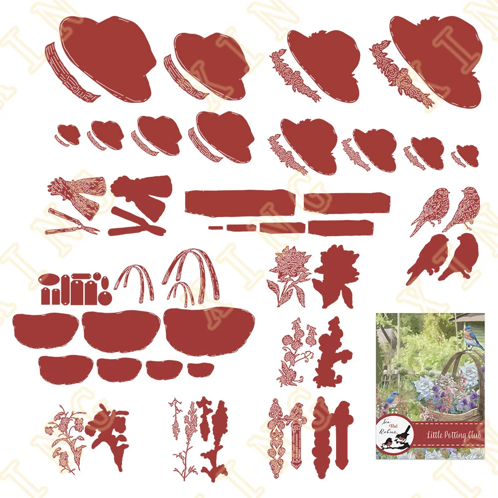 Новинка 2022 маленькие металлические Вырубные штампы с изображением цветов и птиц
