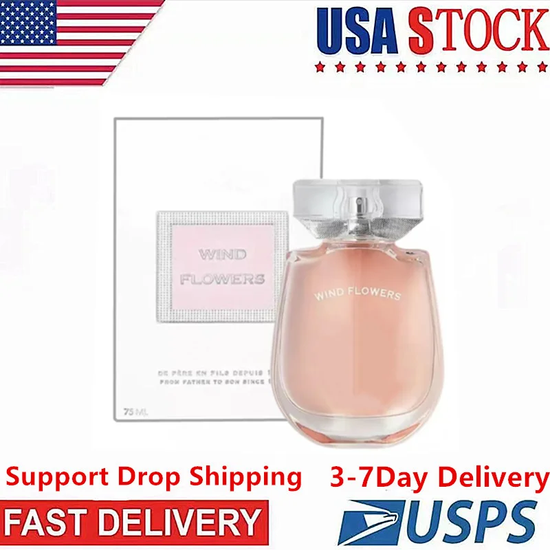 

Fast Shipping in USA Women Spray 75ml Wind Flowers New Brand Body Spray Party Gifts Smell Lady
