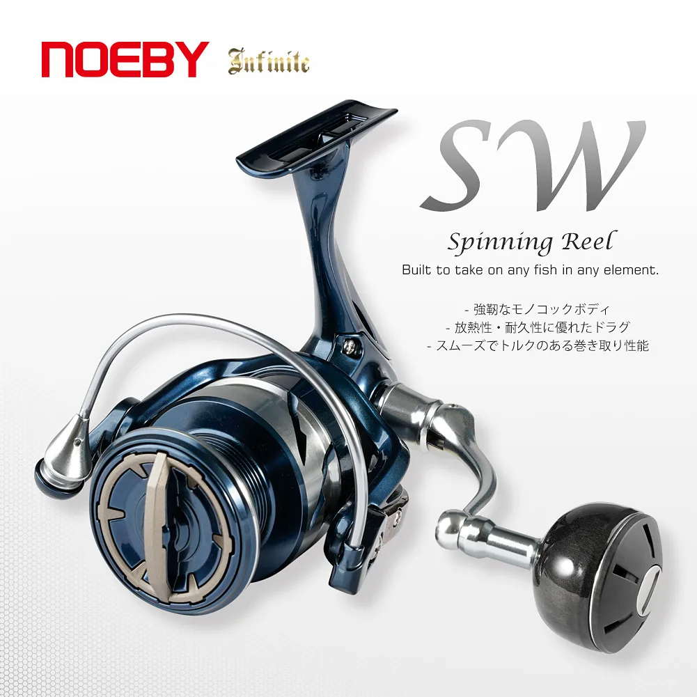 

NOEBY Spinning Fishing Reel INFINITE 2500 3000 4000 5000 8000 10000 Aluminum Alloy Saltwater Freshwater Fishing Equipment