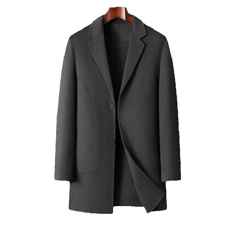 Новое поступление 2024 мужской плащ из 100% шерсти пальто мужские куртки 9868