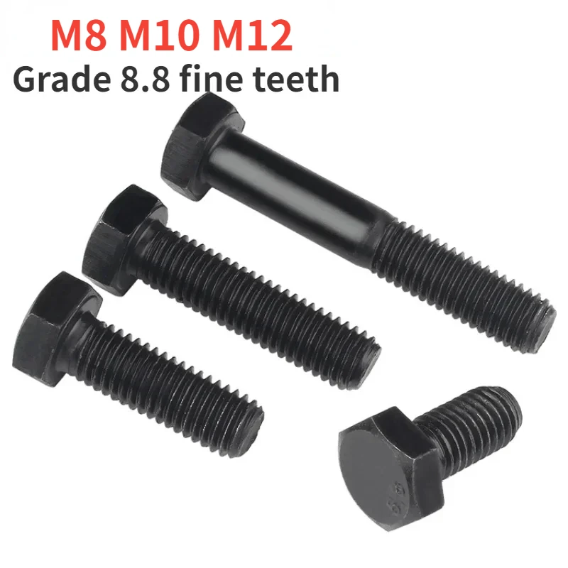 

Черные винты из углеродистой стали M8 M10 M12 1/1.25/1.5 16-60 мм