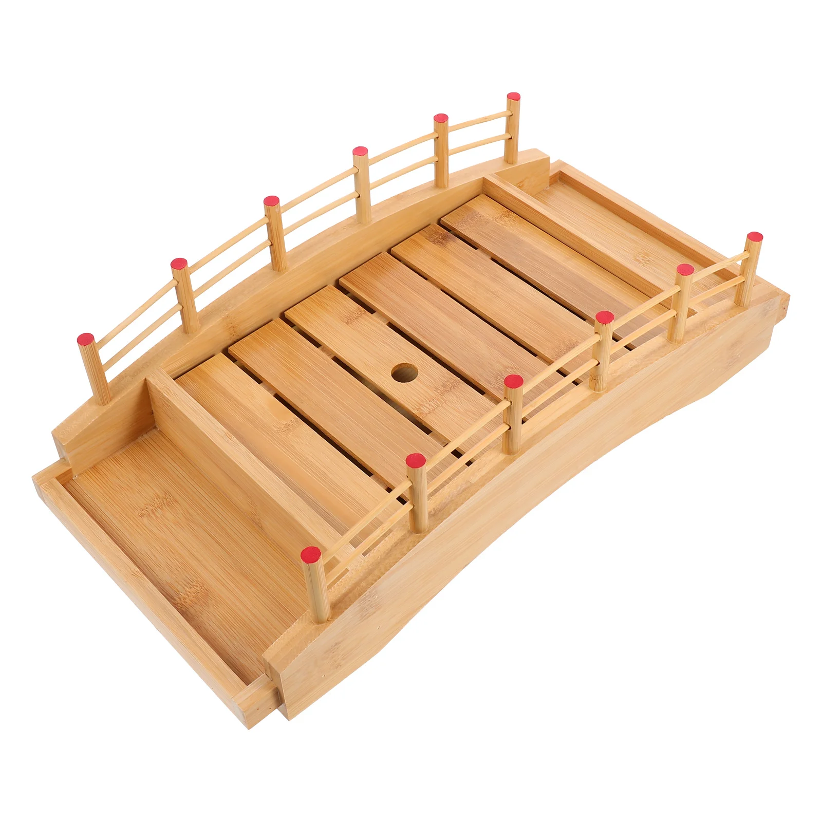 

Sushi Plate Serving Tray Bridge Wooden Boat Sashimi Platter Arch Japanese Dish Appetizer Dessertsnack Storage Kitchen Fruit